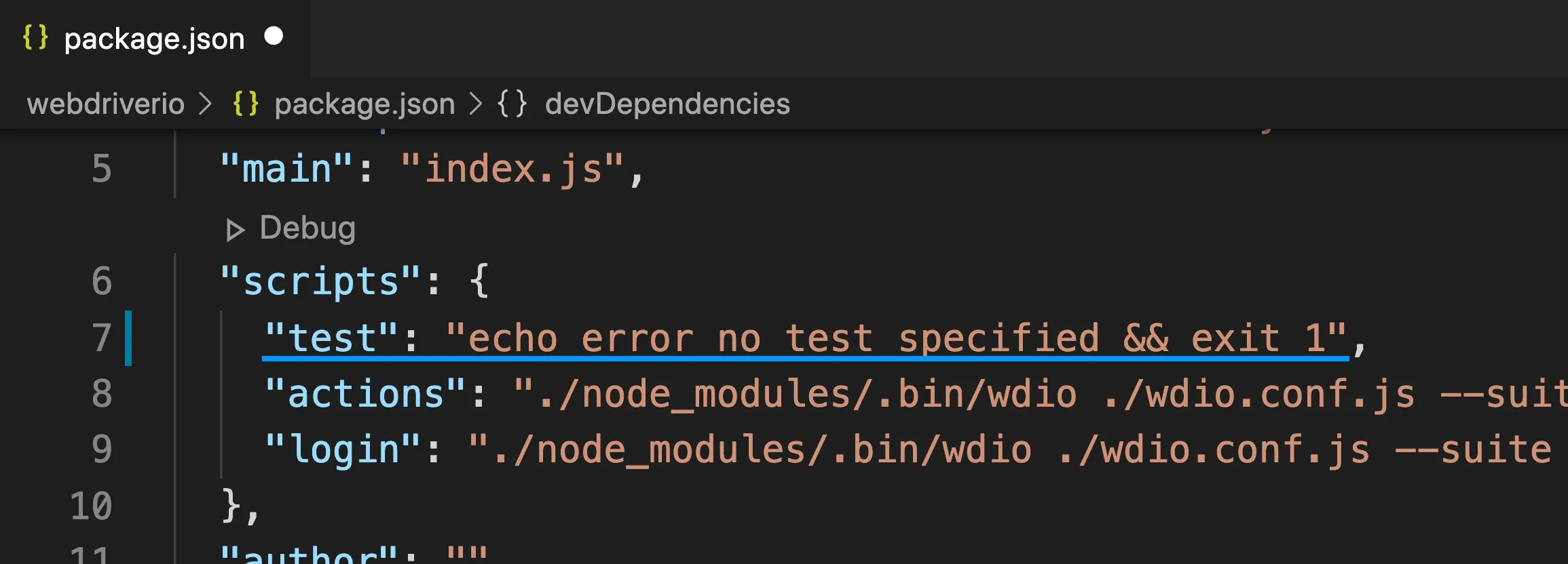 echoError