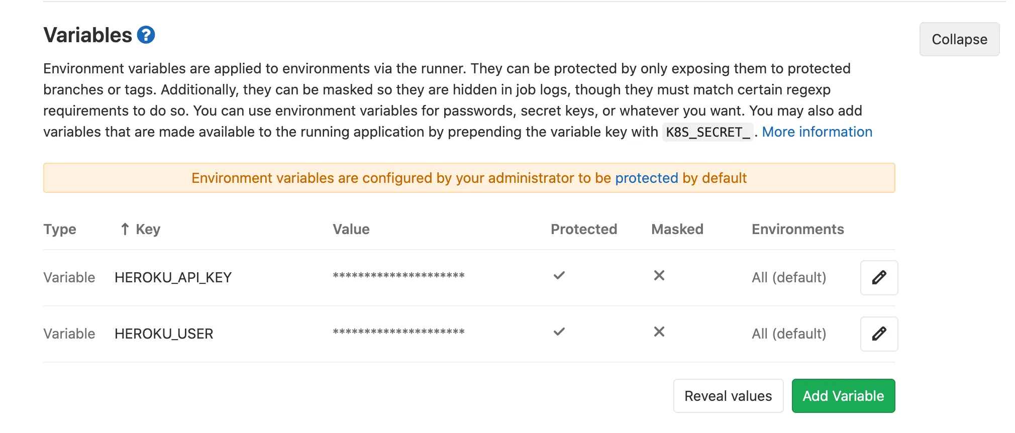 gitlab-variables