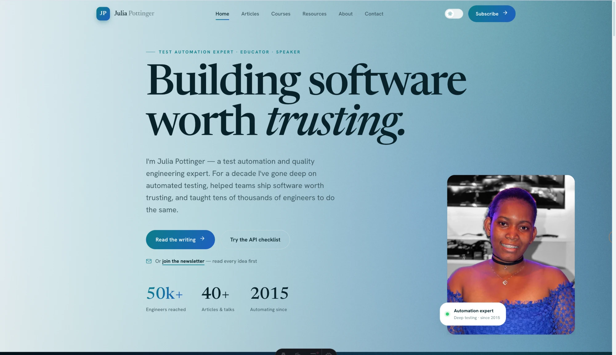 The homepage hero on a wide screen before alignment, the composition off-balance with dead space at the edge