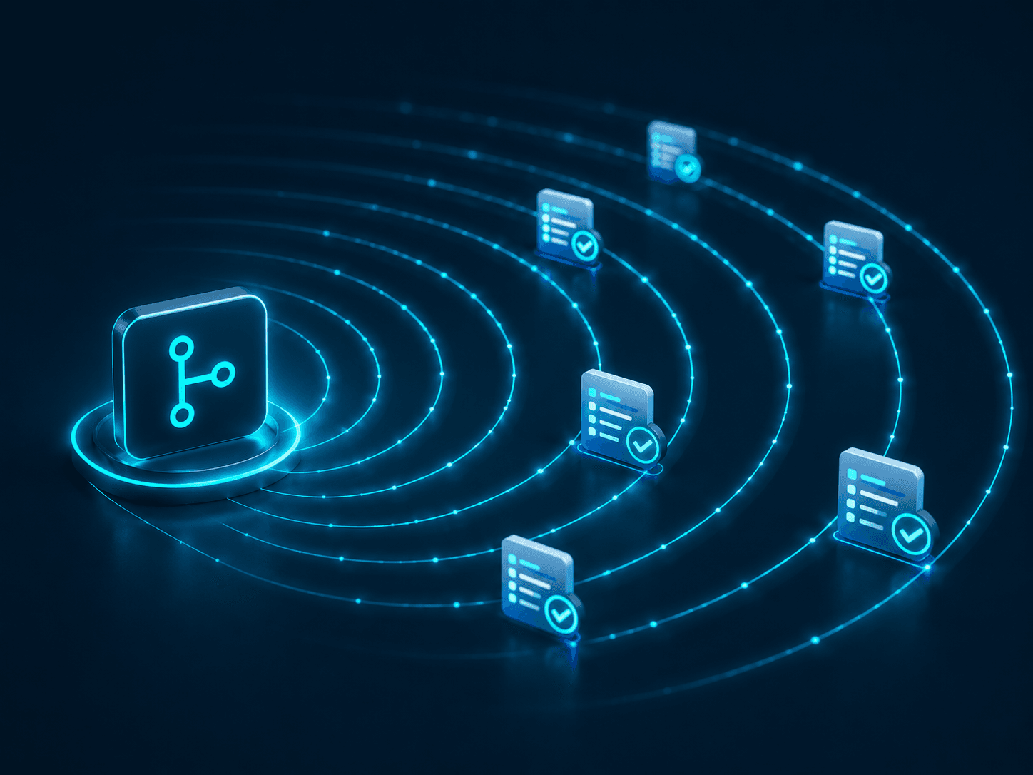 A single change emitting ripples that generate tests in the areas around it.
