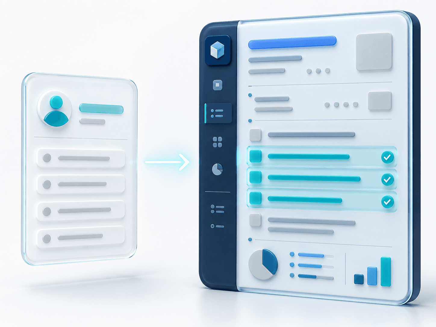 A user story with acceptance criteria beside a written requirements specification.