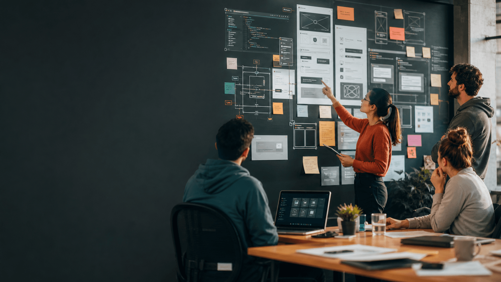 A QA workspace showing lifecycle diagrams and software delivery artifacts.